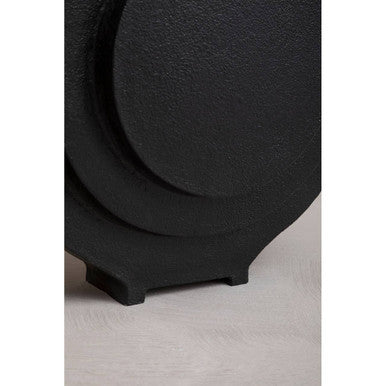 Round Matt Black Finish Vase
