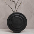 Round Matt Black Finish Vase
