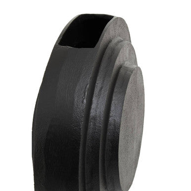 Round Matt Black Finish Vase
