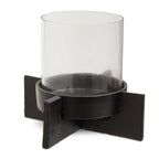 Small Matt Black Finish Candle Holder