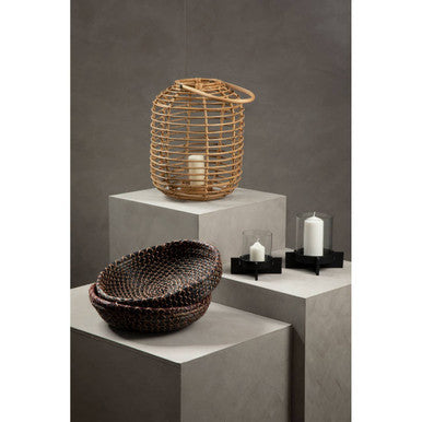 Small Matt Black Finish Candle Holder