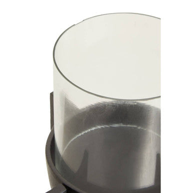 Small Matt Black Finish Candle Holder