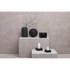 Large Matt Black Finish Candle Holder