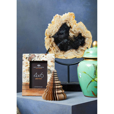 Marble and Acacia 5in x 7in Large Photo Frame