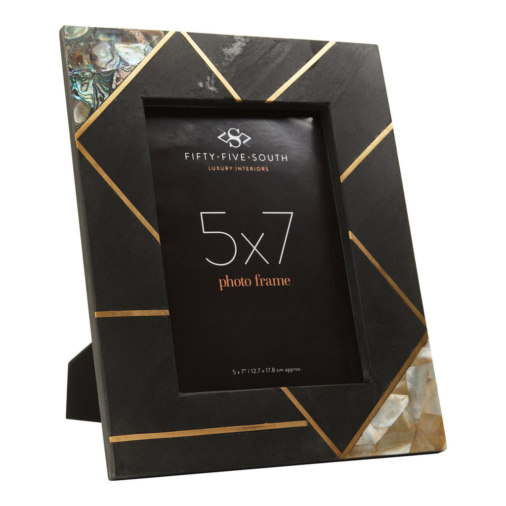 5In X 7In Mother of Pearl and Gold Inlay Large Photo Frame