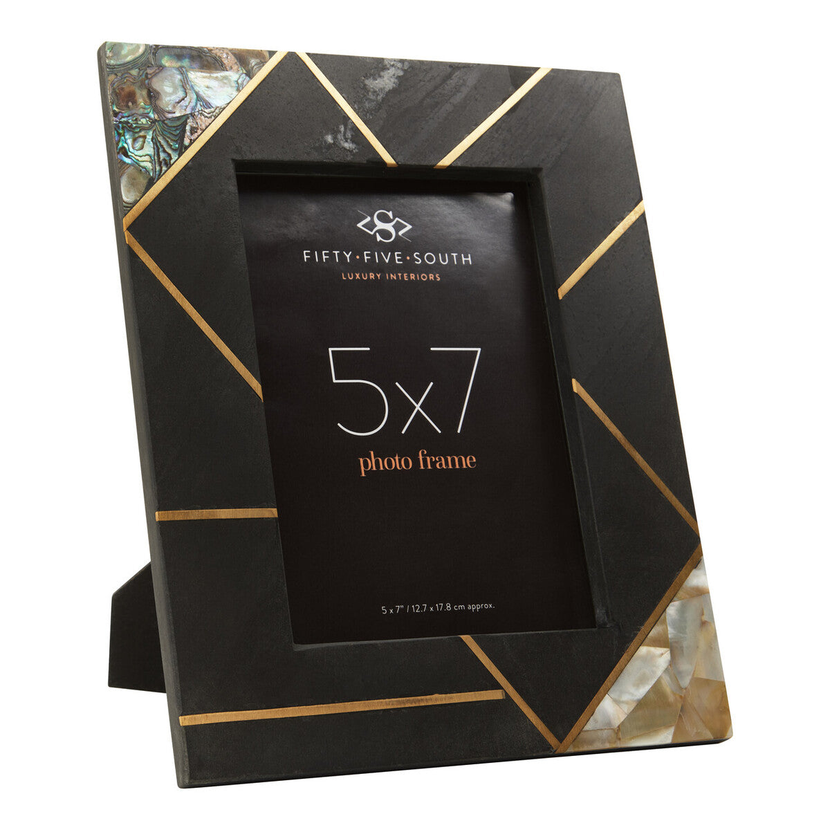 5In X 7In Mother of Pearl and Gold Inlay Large Photo Frame