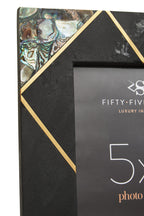 5In X 7In Mother of Pearl and Gold Inlay Large Photo Frame