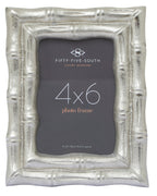 Silver Finish Bamboo Effect 4 x 6 Photo Frame