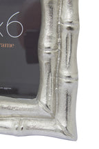 Silver Finish Bamboo Effect 4 x 6 Photo Frame
