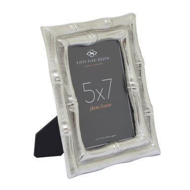 Silver Finish Bamboo Effect 5In x 7In Photo Frame