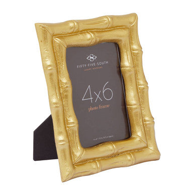 Gold Finish Bamboo Effect 4 x 6 Photo Frame