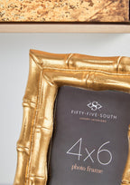 Gold Finish Bamboo Effect 4 x 6 Photo Frame