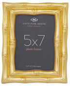 Gold Finish Bamboo Effect Photo Frame 5x7