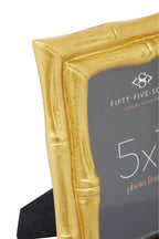 Gold Finish Bamboo Effect Photo Frame 5x7