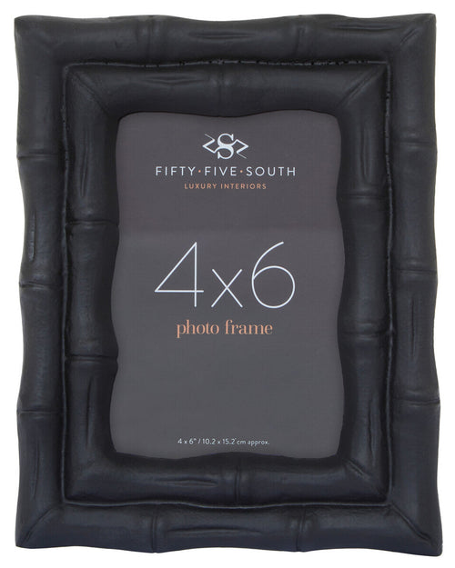 4 x 6 Black Finish Bamboo Effect Photo Frame