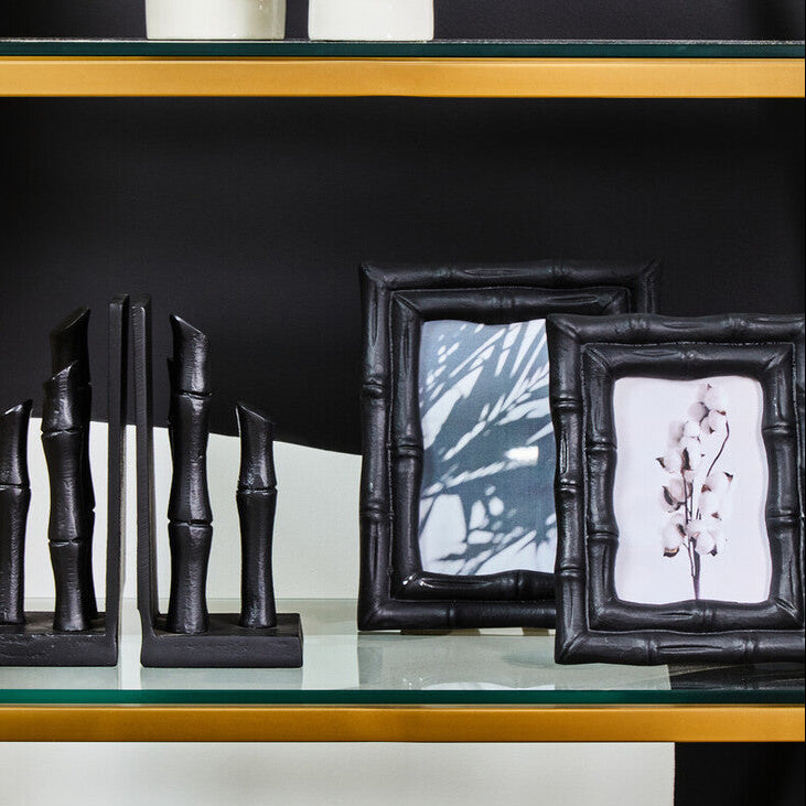 4 x 6 Black Finish Bamboo Effect Photo Frame