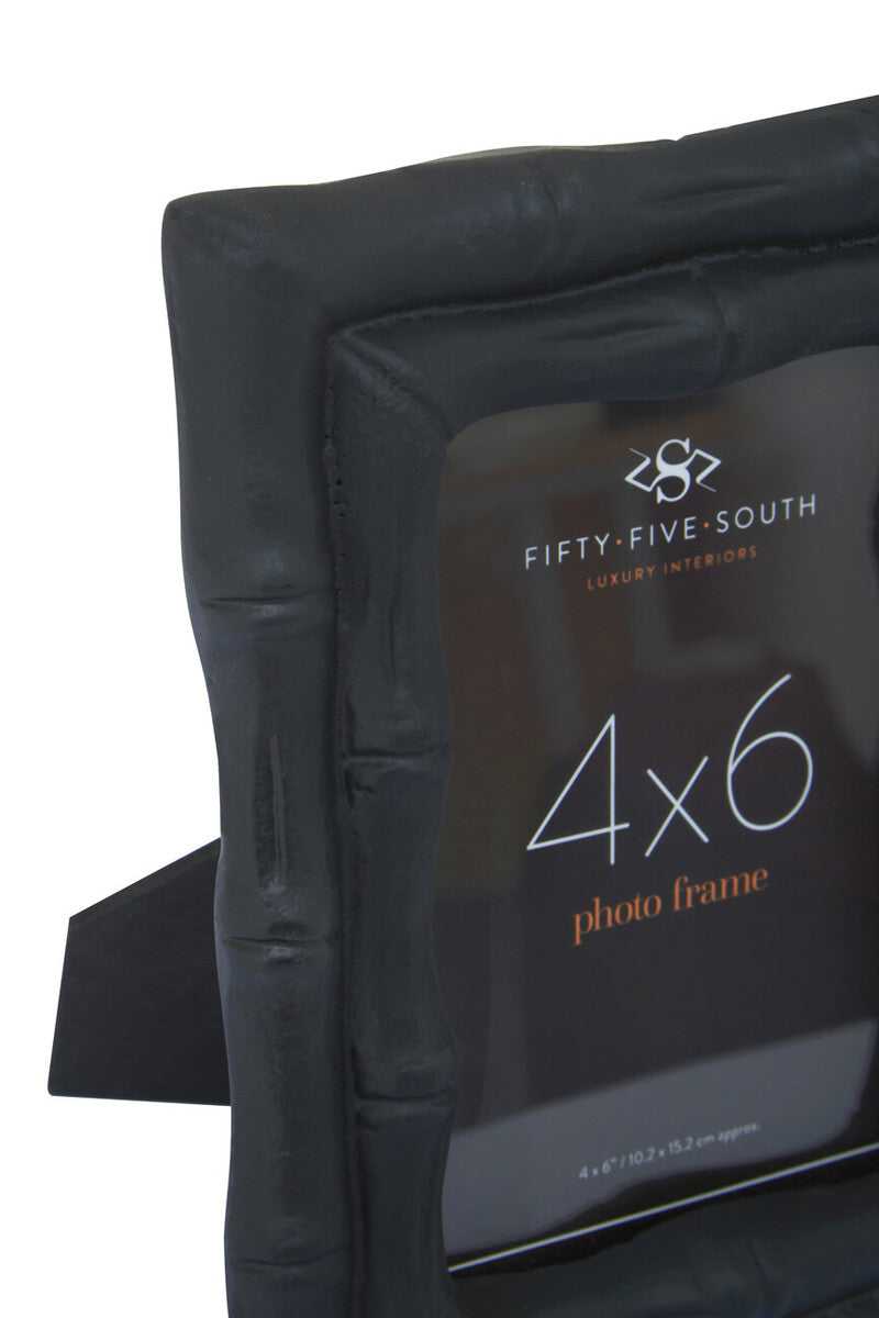4 x 6 Black Finish Bamboo Effect Photo Frame