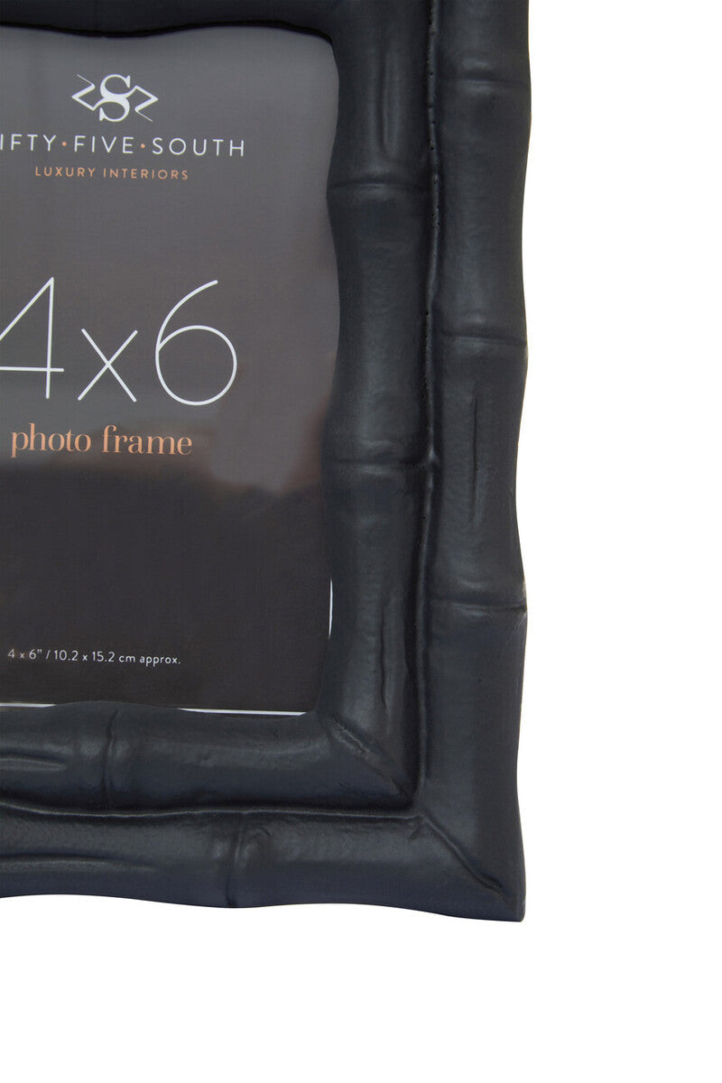 4 x 6 Black Finish Bamboo Effect Photo Frame