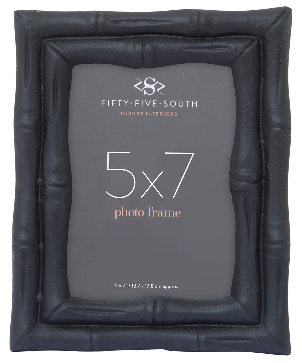 5 x 7 Black Finish Bamboo Effect Photo Frame