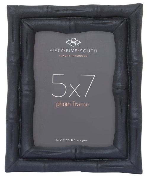 5 x 7 Black Finish Bamboo Effect Photo Frame