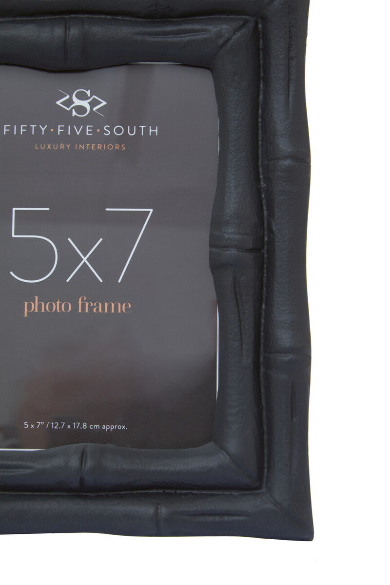 5 x 7 Black Finish Bamboo Effect Photo Frame