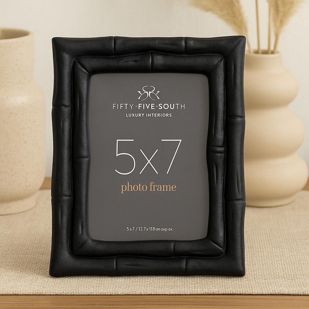 5 x 7 Black Finish Bamboo Effect Photo Frame