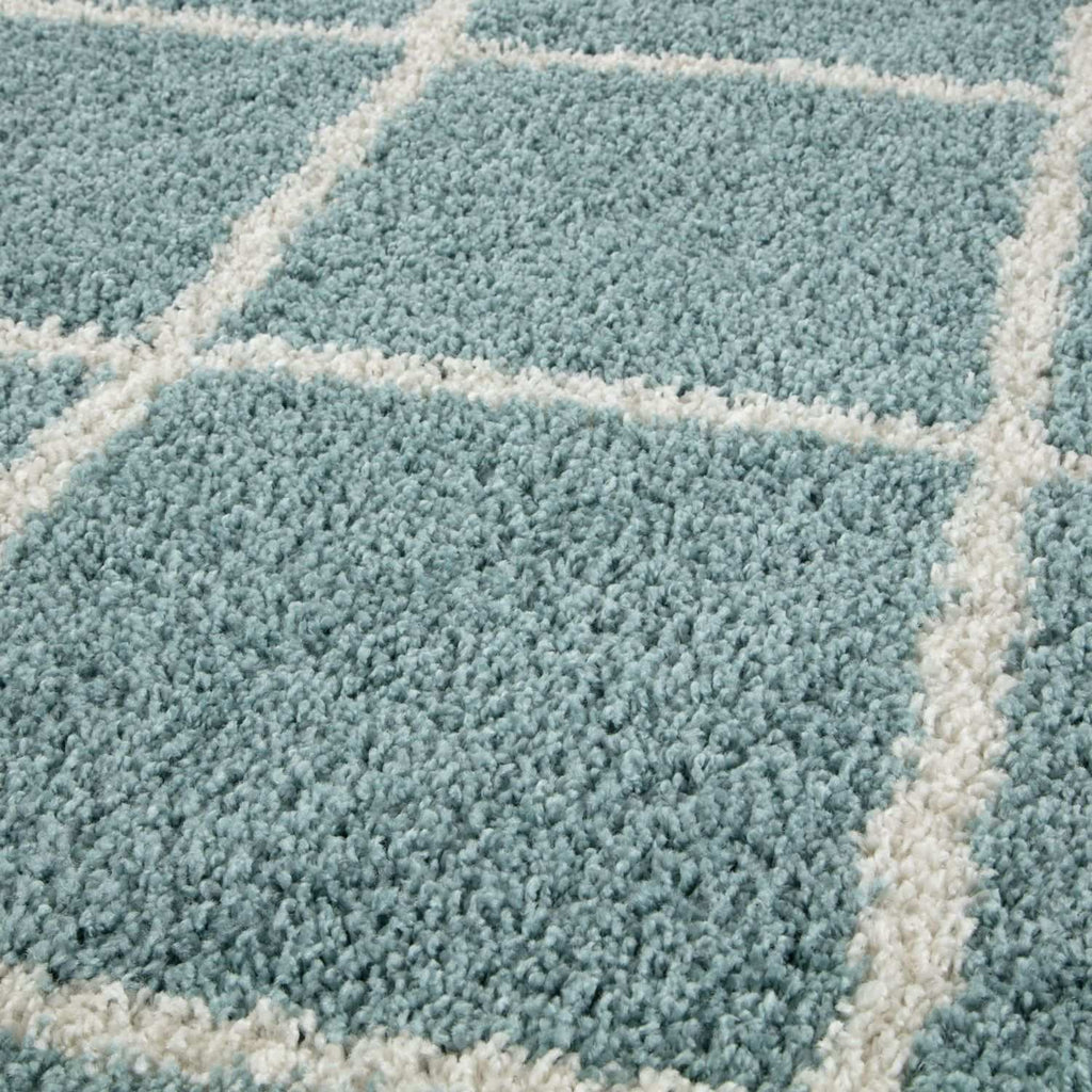 Moroccan Duck Egg Blue Shaggy Rug