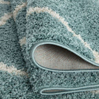 Moroccan Duck Egg Blue Shaggy Rug