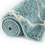 Moroccan Duck Egg Blue Shaggy Rug