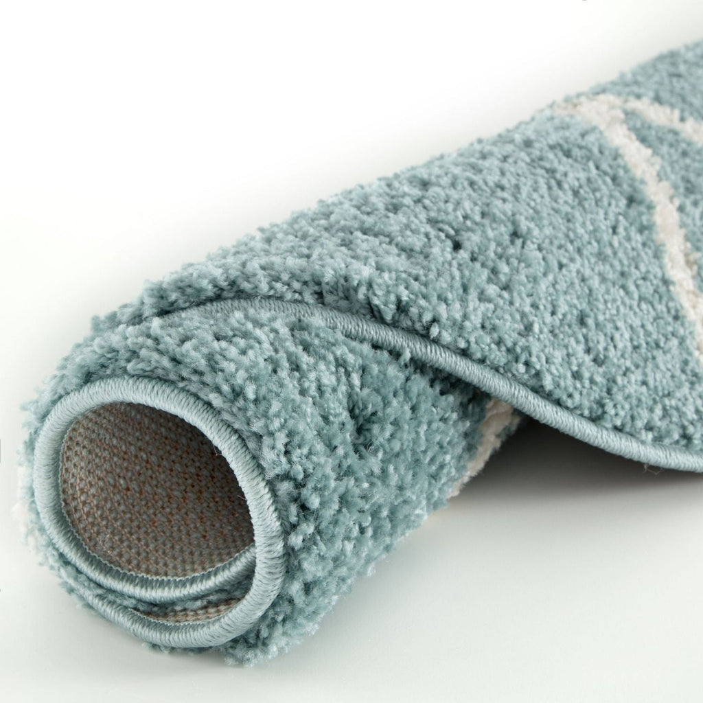 Moroccan Duck Egg Blue Shaggy Rug