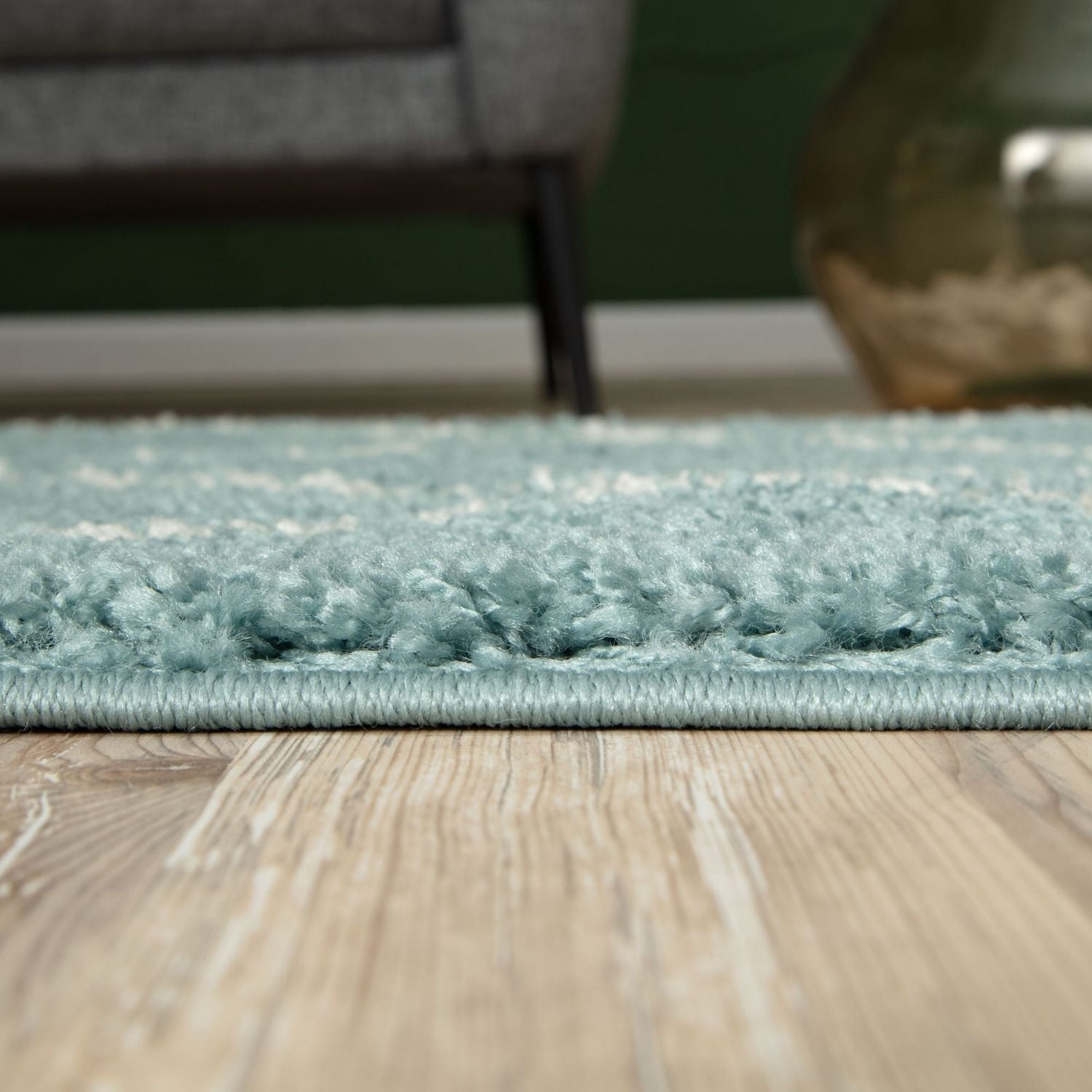 Moroccan Duck Egg Blue Shaggy Rug