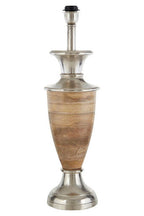 Silver and Mango Wood Table Lamp Base