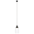 Grey Glass and Iron Pendant Light