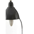 Grey Glass and Iron Pendant Light