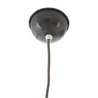 Grey Glass and Iron Pendant Light