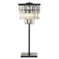 Iron and Crystal Table Lamp