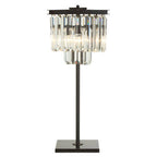 Iron and Crystal Table Lamp