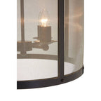 Black Finish Large Pendant Light with Hints of Gold