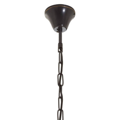 Black Finish Large Pendant Light with Hints of Gold