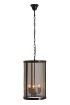 Black Finish Small Pendant Light with Hints of Gold