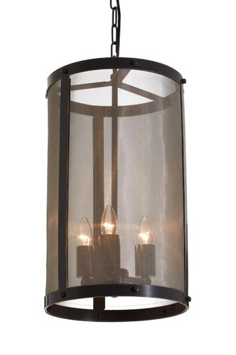 Black Finish Small Pendant Light with Hints of Gold