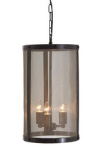 Black Finish Small Pendant Light with Hints of Gold