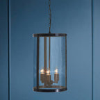 Black Finish Small Pendant Light with Hints of Gold