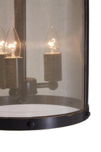 Black Finish Small Pendant Light with Hints of Gold