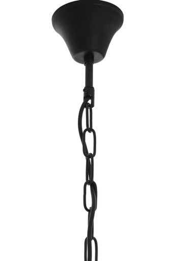 Black Finish Small Pendant Light with Hints of Gold