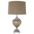 Quilted Texture Silver Table Lamp