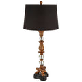 Sculpted Paw Foot Table Lamp with Foliage Detail
