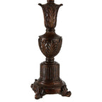 Bronze Fleur de Lis Table Lamp with Grey Shade