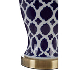 White Table Lamp with Metallic Details