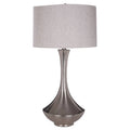 Silver Chrome Table Lamp with Elongated Stand